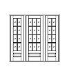 12-lite over 1-panel door with 8-lite over 1-panel sidelites
Unit Dimension 101-1/2" x 85-5/8"
Door Dimension 36" x 83"
Panels - raised
Glazing - Low-e TIG, TDL